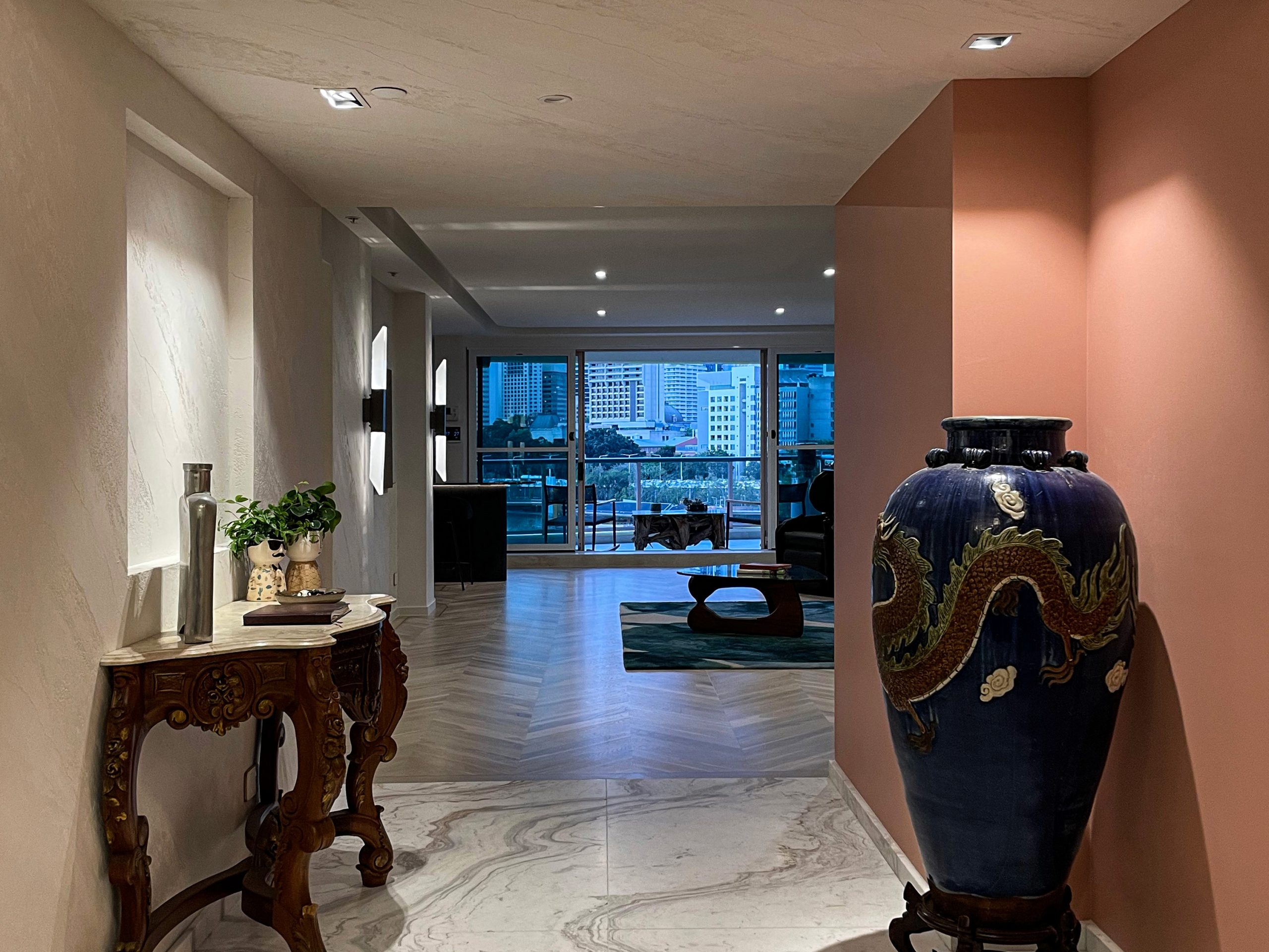 Venetian Plaster Hallway